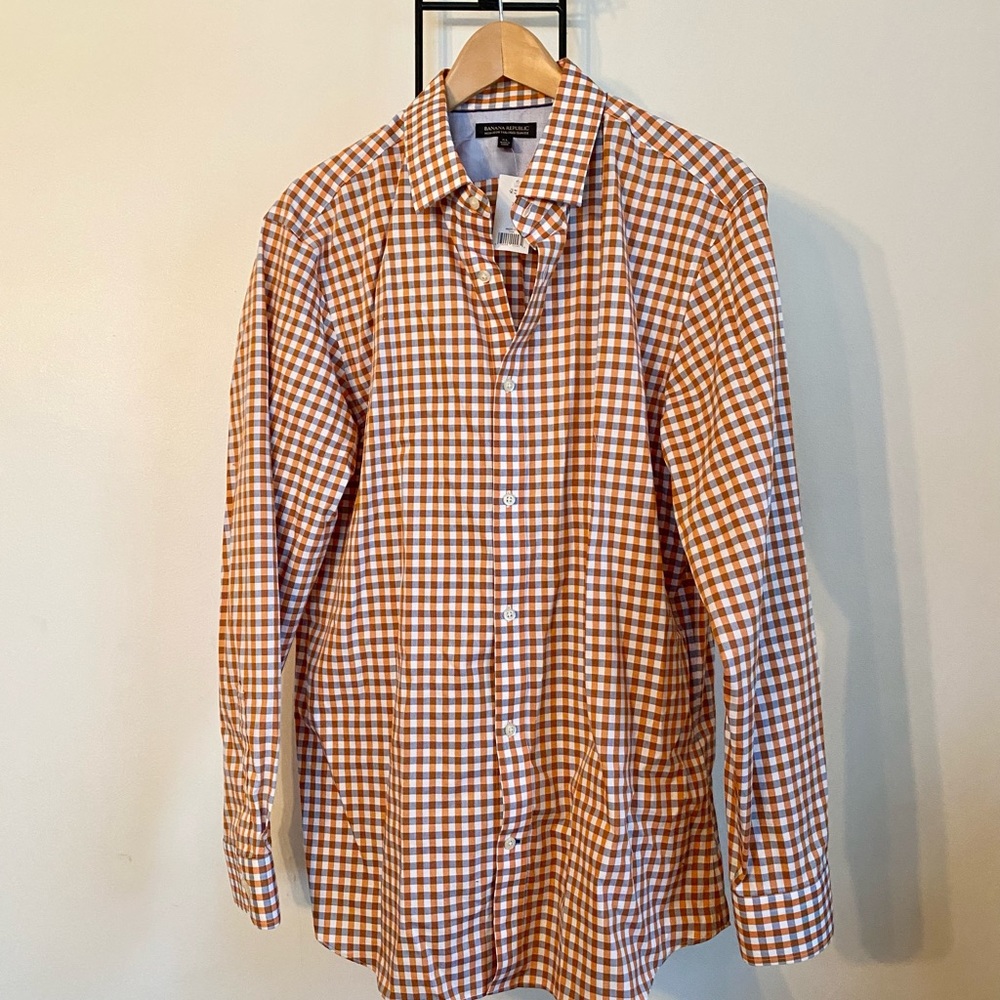 Banana Republic men’s non-iron slim-fit button down shirt NWT